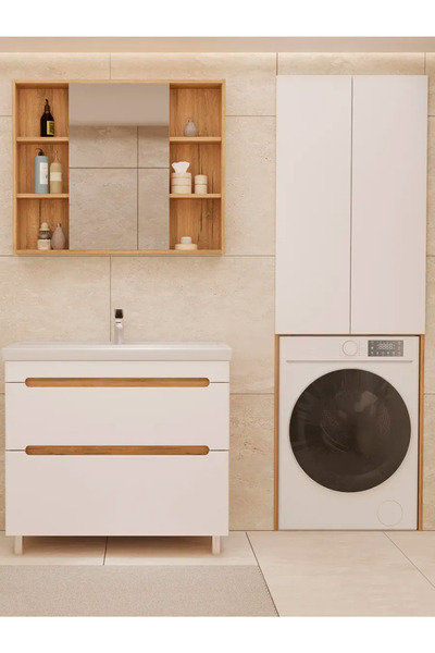 Lavanta Mobilya İmalat Amazon MDF Çamaşır Makinesi Dolabı