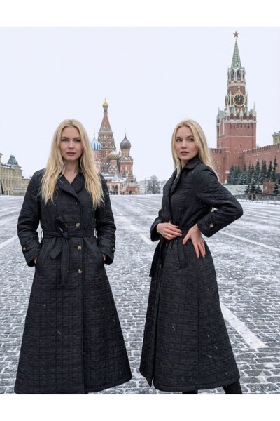 Foola Moda Kapitone Kuşaklı Kışlık Kaban