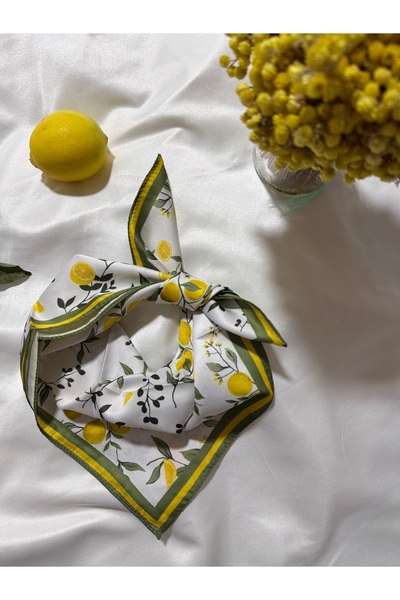 TREND DOKUNUŞ LİMONLU FULAR BANDANA