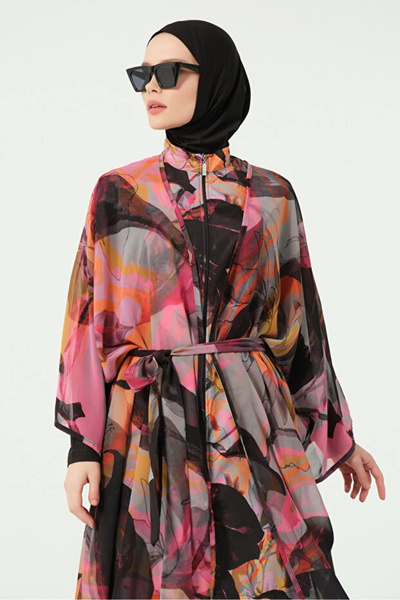 Dorelux Breeze Patterned Water Repellent Full Hijab Swimsuit Dlx-25421