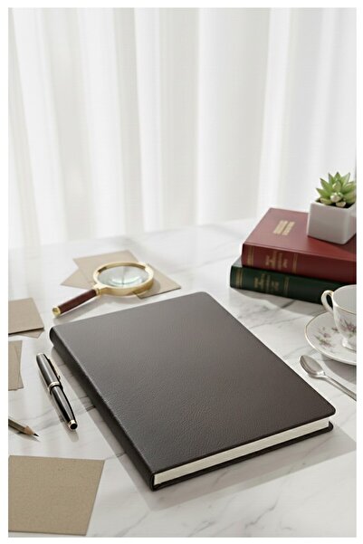 Artmaster A4 Checkered Notebook 160 Sheets 1 Piece Thermo Leather Cover Noteb...