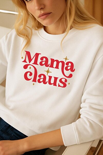 Monila سويت شيرت نسائي من القماش الفاخر مبطن بالصوف ذو طابع العام الجديد قصة ...