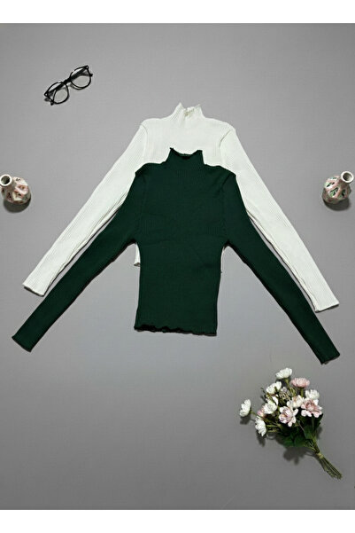 EFE TEXTİL Uzun kolu fitili badi (Beyaz,Haki)