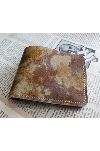 Mahfuz Gerçek Deri Tamamen El Emeği Cüzdan 22cm*8cm * 1 Kağıt Para Alanı 4 Ka...