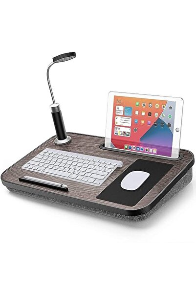OEM Multifunctional laptop table with lamp, pillow, pen holder, pillow and light JRH