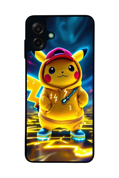 Aksel Kılıf متوافق مع هاتف سامسونج جالاكسي A07 مطبوع ، أسود غير لامع، سيليكون...