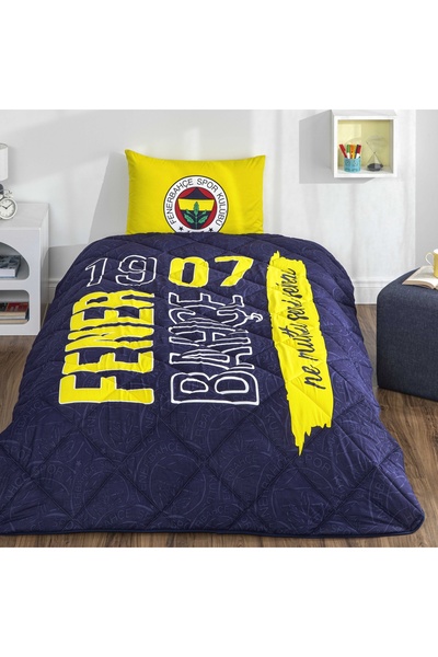 Taç Licensed Fb Şanslı Kanarya Quilt Set for Single Person