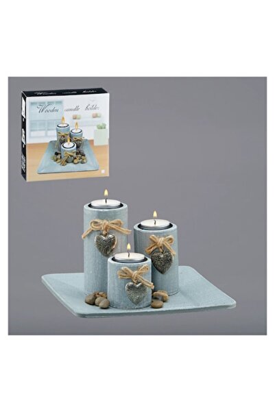 verk group Suport lumânare tip pastilă - 3 flăcări, 21 x 21 cm (înălțimi 6/9/12 cm)