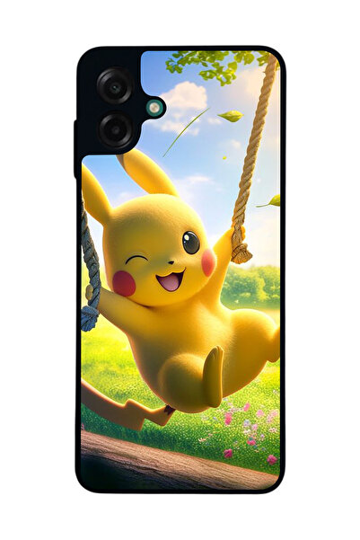 Aksel Kılıf متوافق مع هاتف سامسونج جالاكسي A07 مطبوع ، أسود غير لامع، سيليكون...