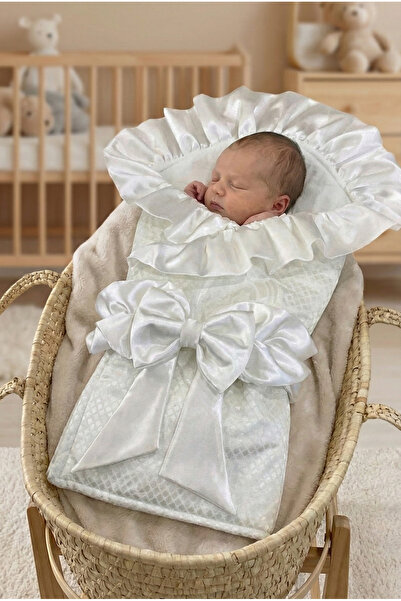 GÜLERBEBECİX Baby Swaddle Luxury Bow Pattern