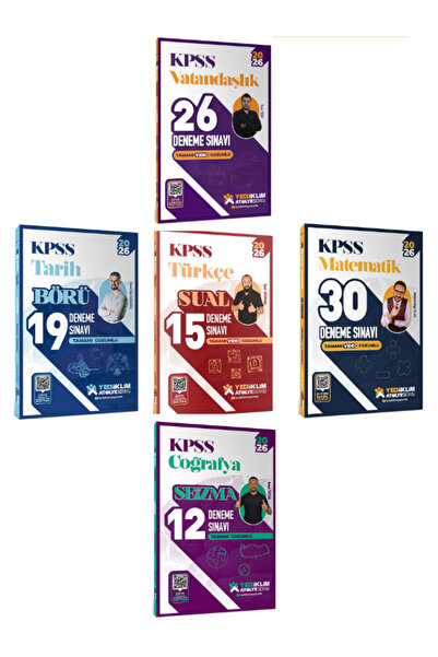 Yediiklim Yayınları 2026 KPSS Atölye Serisi Tüm Dersler  Deneme Sınavı Full S...