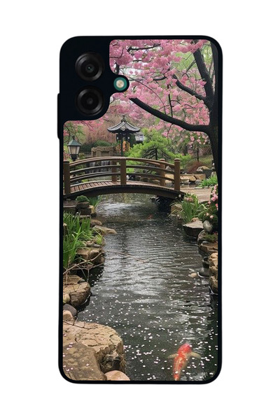 Aksel Kılıf متوافق مع هاتف سامسونج جالاكسي A07 مطبوع ، أسود غير لامع، سيليكون ناعم، واقي، غطاء ممتص للصدمات، حافظة