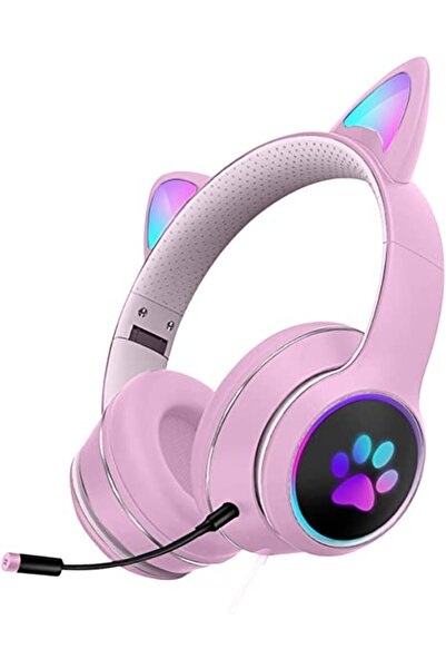 OEM Pink gaming headset with detachable cat ears