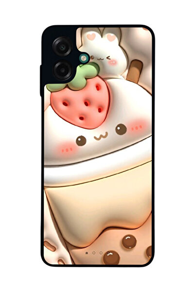 Aksel Kılıf متوافق مع هاتف سامسونج جالاكسي A07 مطبوع ، أسود غير لامع، سيليكون ناعم، واقي، غطاء ممتص للصدمات، حافظة