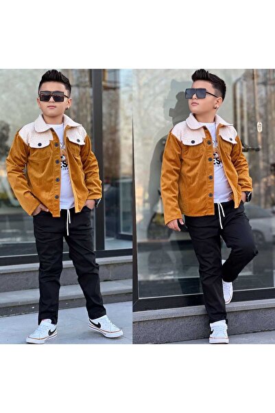 zavera for kids Set de sărbători din 3 piese pentru băiat - Jachetă din velur...