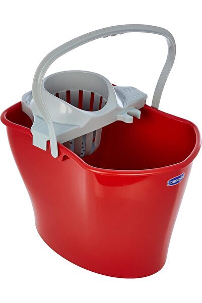 Cosmoplast دلو ممسحة سعة 17 لترًا مع عصارة، أحمر