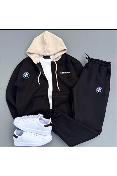 NewCabin سترة كارديجان بسحاب من قماش فاخر من 3 خيوط للموسم الجديد K بغطاء رأس...