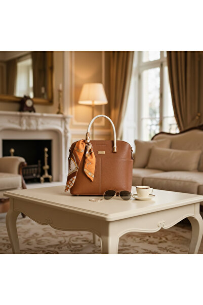 MY VİNTAGE Geantă de mână și de umăr pentru femei, cu fermoar și eșarfă