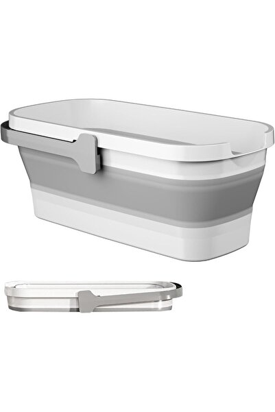 NALACAL دلو ممسحة قابل للطي، دلو مستطيل قابل للطي بسعة 10.2 لتر مع مقبض، بلاستيك موفر للمساحة للتنظيف