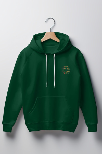 Dad&Children سويت شيرت دائري لعيد الميلاد للجنسين باللون الأخضر الداكن