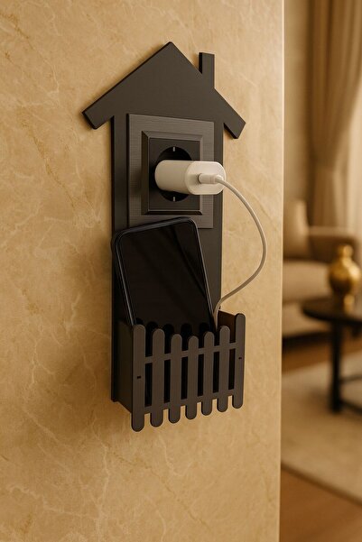 Güler Kaligrafi TELEFON ŞARJ STANDI PRİZ ÜSTÜ AHŞAP TELEFON TUTUCU DUVAR TİPİ...