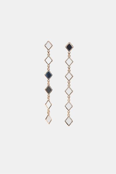 Stradivarius Long crystal effect earring