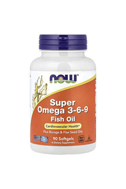 Now Foods, Super Omega 3-6-9 Balık yağı Fish EPA DHA 90 Softgels