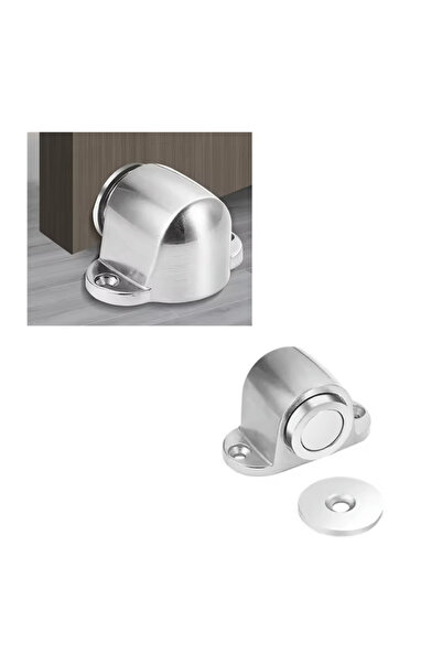 EYMEN YAPI Mıknatıslı Yer Kapı Tamponu Stoper Krapı Kapı Tutucu İnox