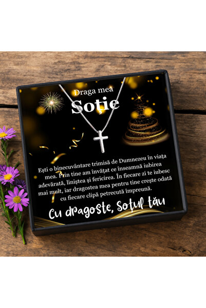 AVAMSI Wife Gift Set CR51C Rhodium Plated 925 Silver Cross Pendant Necklace, ...