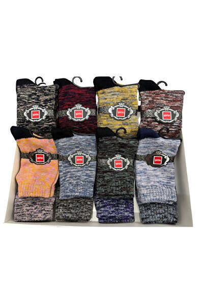 Şirin Kadın Termal Havlu Çorap 12'li Özel Seri