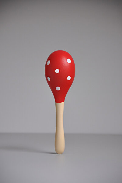 REDANDCHERRY 1 Adet Ahşap Renkli Marakas Çocuk Oyuncak