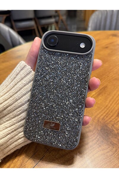 daystar حافظة هاتف فضية مرصعة بالأحجار متوافقة مع آيفون 17 إير