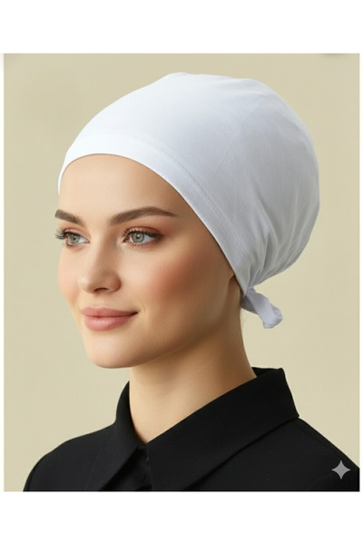 Nöşre Design XXL Battal Boy Geniş Tesettür Abiye İç Bone %100 Pamuk Tesettür ...