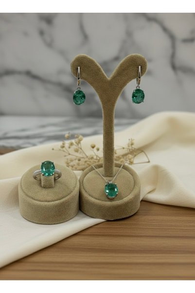 DURAN TAKI TASARIM Parabia Taşlı Gümüş Set