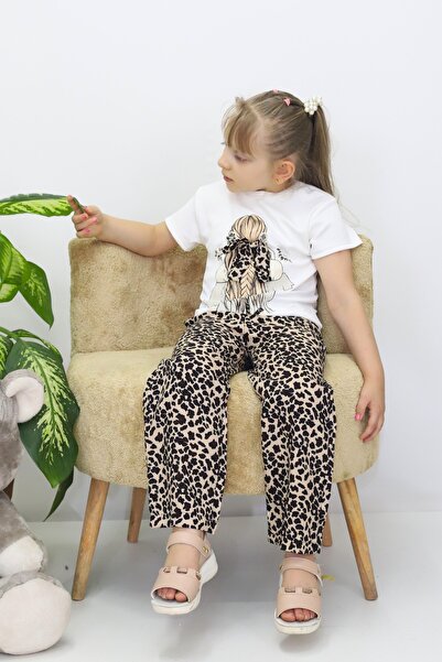 BeModal Tricou pentru fetiță set cu imprimeu Set din două piese cu pantaloni ...