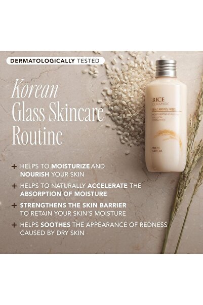 The Face Shop Rice Ceramide Skincare Set - Toner & Emulsion, Moisturizing K-Beauty Set