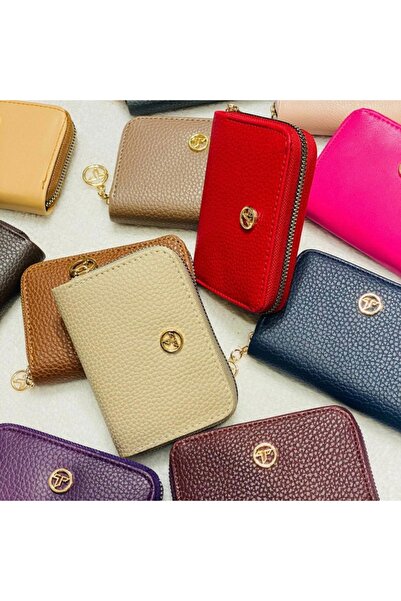 Nevalia محفظة نسائية بسحاب من الجلد الصناعي باللون الأزرق الداكن (حقيبة يد نس...