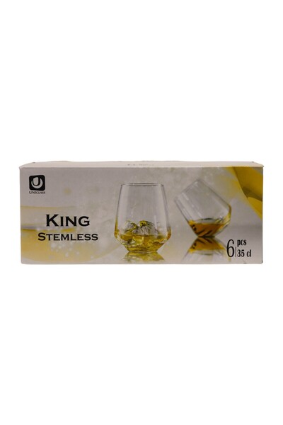 King SET 6 Whiskey Glasses 360 ml