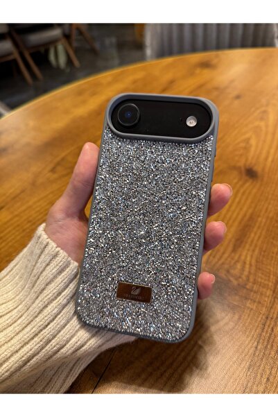 daystar حافظة هاتف فضية مرصعة بالأحجار متوافقة مع آيفون 17 إير