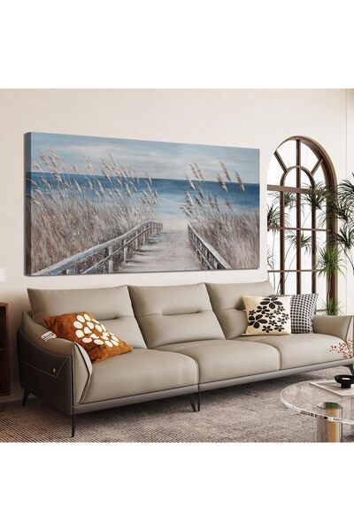 ALAYRA International لوحة فنية جدارية جميلة من القماش بإطار مقاس 60×120 سم مع...