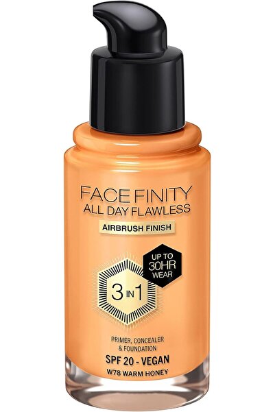 Max Factor Facefinity All Day Flawless Foundation - 3-in-1 Concealer, Primer & Liquid Foundation, SP