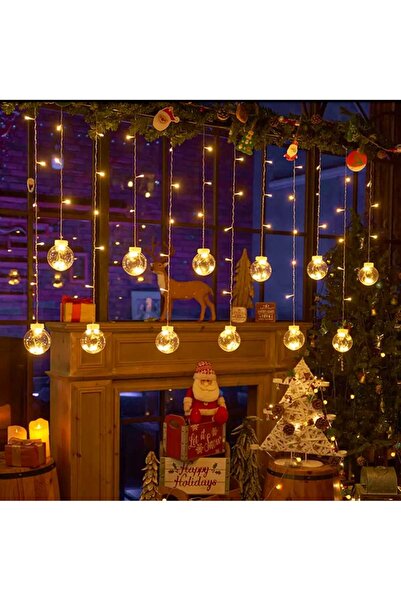 mr shopping MR Kar Tanesi Yıldız Günışığı Yılbaşı Ağacı Perde Led Süsü 3 Metr...