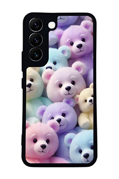 Aksel Kılıf متوافق مع هاتف سامسونج جالاكسي S22 مطبوع ، أسود غير لامع، سيليكون ناعم، واقي، غطاء ممتص للصدمات، حافظة