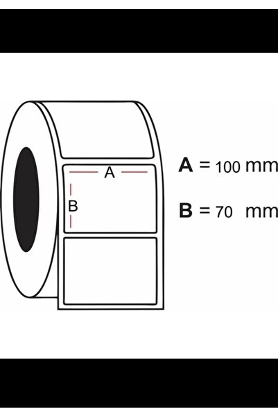 LABEL WORLD Boş Yapışkanlı Kuşe Barkod Etiketi 100mm X 70mm