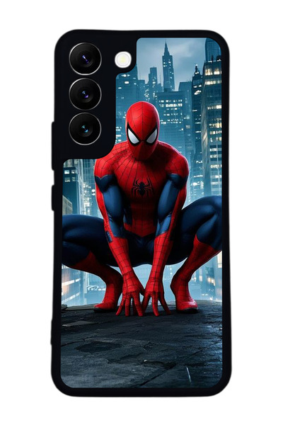 Aksel Kılıf متوافق مع هاتف سامسونج جالاكسي S22 مطبوع ، أسود غير لامع، سيليكون...