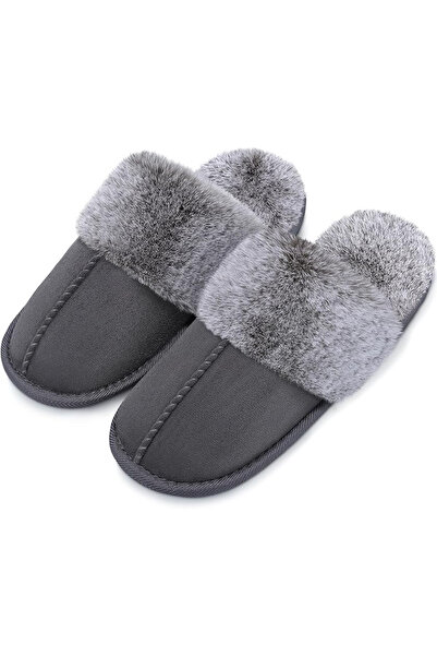 OEM Warm slippers for women, non-slip sole, size 38/39 Grey