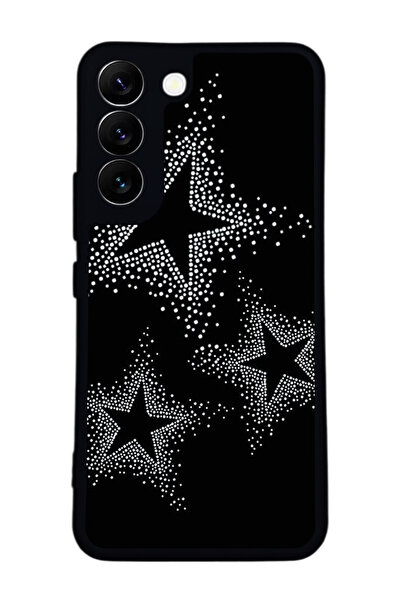 Aksel Kılıf متوافق مع هاتف سامسونج جالاكسي S22 مطبوع ، أسود غير لامع، سيليكون ناعم، واقي، غطاء ممتص للصدمات، حافظة