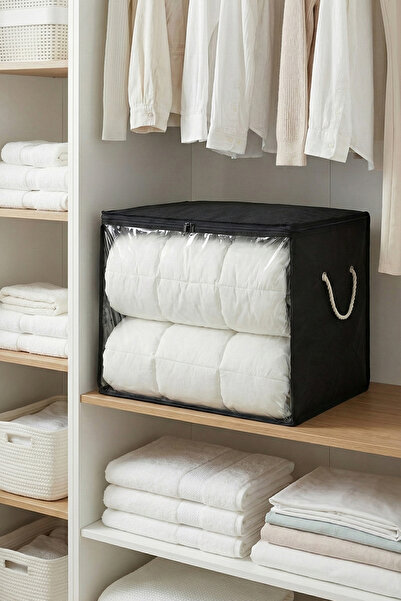 REKHOME Black Oversized Pillow Quilt Sweater Cover with Window / 60X40X40