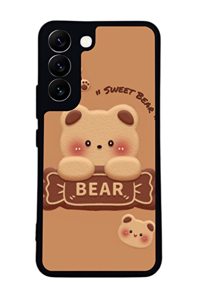 Aksel Kılıf متوافق مع هاتف سامسونج جالاكسي S22 مطبوع ، أسود غير لامع، سيليكون...