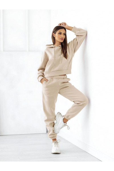 cms Women's Tracksuit Set 2 Pieces Sweatshirt and Pants Brushed Cotton -